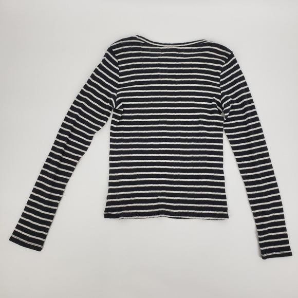 American Eagle Navy & White Striped Crop Top S - Picture 8 of 8